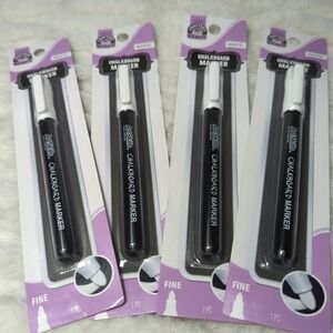 Art Skills‎ Set Of 4 White Fine Tip Chalkboard Markers NIB